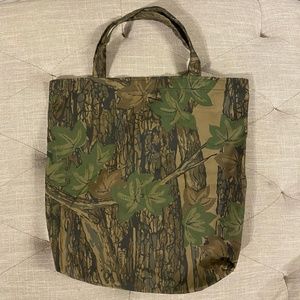 Vintage handmade camo tote